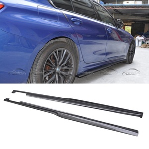 Extensiones de faldones laterales estilo PSM de fibra de carbono con alerón labial para BMW Serie 3 G20 G21 M SPORT 2020-2022, accesorios de estilo para coche - Product Image 2