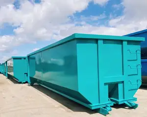 Conteneurs de benne à ordures personnalisables de haute qualité de 20 mètres Conteneurs roulants en acier pour machines de traitement des déchets