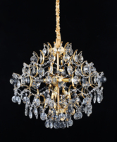 Lustre en cristal antique en fer pour la décoration de mariage, salon, salle à manger et hôtel, éclairage intérieur de haute qualité