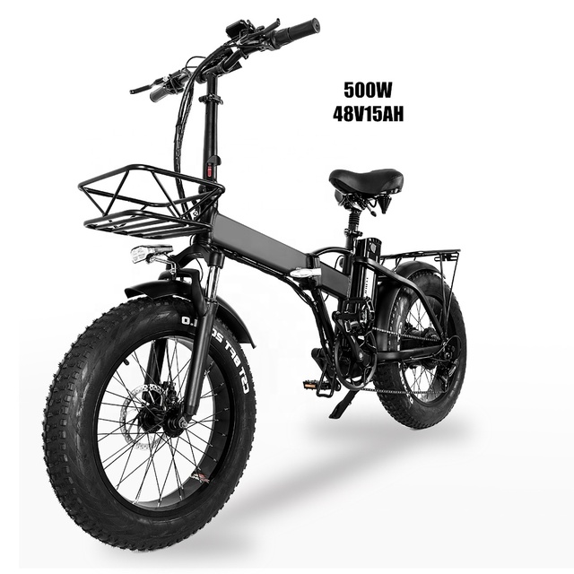 Dropshipping Wholesale Custom Foldable Electric Bicycle Fat Bike Ebike 500w 48v 20'' Europe Warehouse