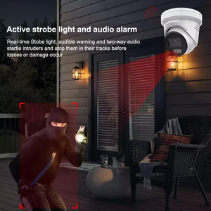 Caméra IP POE OEM 8MP, caméra de sécurité extérieure POE, caméra de surveillance CCTV, F1.0 VCA MD 2.0, double éclairage IR et couleur, alarme 130db, WDR H.265+ IP - Product Image 2