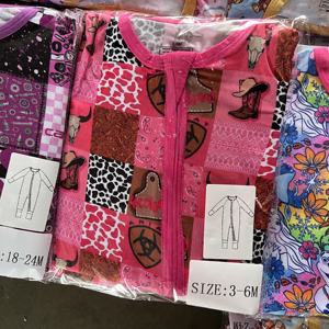 Pijamas de Bambú para Bebé al por Mayor, Artículos Occidentales, Pantalones Cortos para Bebé, Talla y Color Aleatorios, con Cierre para Niños - Product Image 5