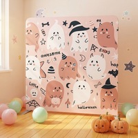 Support de toile de fond pour photomaton double face personnalisé en tube d'aluminium, vente directe usine, pour décoration de fête et de vacances