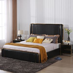 Sang Trọng Chất Lượng Cao Kích Thước Đầy Đủ Khung Giường Với Đầu Giường Nhà Sản Xuất Bán Buôn - Product Image 3