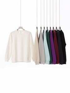 Fabricantes de ropa personalizados Otoño e Invierno básico 400G Color sólido cuello redondo sudadera suelta sudadera de manga larga para <span class=keywords><strong>hombre</strong></span> - Product Image 2
