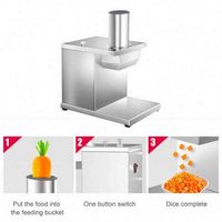 DAWNTECH Elektrische Commerciële Multifunctionele 304 RVS 750W Stille Voedselhakselaar Aardappel Wortel Snijder Groente