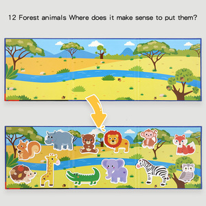 Montessori Puzzle Livres Animal Dinosaure Véhicule DIY Autocollant Puzzles Jeux Apprentissage Jouets Éducatifs pour Enfants Garçons Filles - Product Image 3