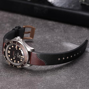 Correa de reloj de cuero de grano completo con costuras laterales para <span class=keywords><strong>hombre</strong></span>, compatible con relojes <span class=keywords><strong>Garmin</strong></span> - Product Image 6