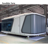 Kawagebo Kamp 8.5m Espace commercial de luxe moderne Maison capsule Chambre préfabriquée École en plein air Parc Salle de bain Villa