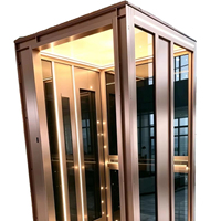 Pièces d'ascenseur pour villa moderne minimaliste en acier inoxydable, cabine d'ascenseur, décoration intérieure de luxe, fonctionnement silencieux, sécurité