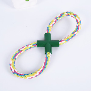 Juguete de cuerda de algodón con forma de ocho para perros, juguete interactivo resistente a mordidas para limpieza de dientes - Product Image 3