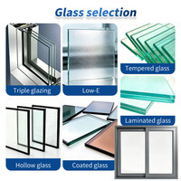 Ventana Corredera de Aluminio Delgada de Gran Venta con Apertura Automática, Tamaños Personalizados y Vidrio Laminado de Apertura Directa