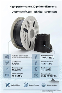 PLACF Carbon Fiber <b>Filament</b> 1.75mm High Strength for Bambu Lab Creality Universal Printers Heat Resistant No Clog - Product Image 5