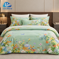 Ensemble de draps en coton Giza imprimé ultra-doux, hypoallergénique, certifié OEKO-TEX, écologique, 400TC, certifié BSCI et ISO9001, de la marque Cloudland
