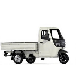 Tricycle électrique à trois roues, véhicule de livraison léger, utilisation commerciale, transport utilitaire, 60V, cabine fermée blanche - Product Image 1