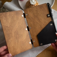 Porte-ordres personnalisé avec logo gravé, menu haut de gamme pour bar, café, restaurant
