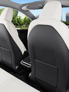 Housses de siège auto sur mesure spécifiques pour Tesla Model Y Juniper 2025 2026, coussin de siège en daim semi-couvrant pour 5 places - Product Image 3