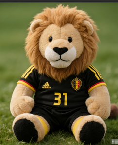 Peluche <span class=keywords><strong>Leone</strong></span> Calciatore di Alta Qualità, Morbido al <span class=keywords><strong>Tatto</strong></span>, Ben Realizzato, Personalizzabile OEM ODM per Regali Sportivi e Oggetti da Collezione - Product Image 1