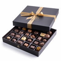 Boîte à chocolat vide, contenant personnalisé de luxe, pour bonbons, dragées, avec grille de séparation