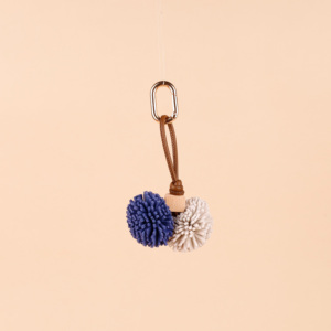 Mini Breloques de Sac en Cuir Haut de Gamme Tendance <span class=keywords><strong>avec</strong></span> <span class=keywords><strong>Porte</strong></span>-Clés Mousqueton Balle à <span class=keywords><strong>Pompon</strong></span> Tressé Main pour Sacs à Main et Accessoires de Sac pour Femmes - Product Image 2