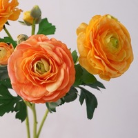 Fleurs de renoncule artificielles nouvelle tendance mariage et décoration de la maison fleurs de renoncule au toucher réel 3 têtes camelia au toucher réel