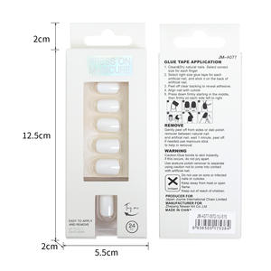 TSZS Fournisseur d'usine, <span class=keywords><strong>ongles</strong></span> courts carrés de couleur unie bon marché, 24 pièces, <span class=keywords><strong>faux</strong></span> <span class=keywords><strong>ongles</strong></span> français <span class=keywords><strong>autocollants</strong></span>, <span class=keywords><strong>ongles</strong></span> artificiels - Product Image 5