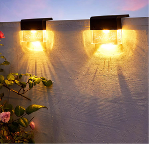 Nouvel arrivage de lampe de jardin étanche pour l'extérieur Marches de clôture Lampes d'extérieur solaires RVB IP65 LED Applique murale noire - Product Image 4