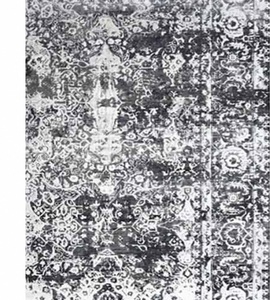 Tapis moderne géométrique en laine/soie, fabriqué à la machine, 5x7 pieds, lavable, antidérapant, pour salon et chambre, épaisseur moyenne - Product Image 1