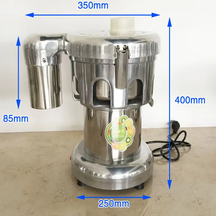 Extrator de suco comercial, aço inoxidável, construído, centrífuga, extrator de suco, suco, ambos os frutas