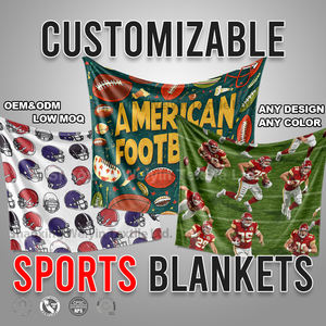 맞춤형 대학 스포츠 담요 대량 할인 팬 선물 도매 <span class=keywords><strong>NFL</strong></span> 스포츠 팀 담요 학교 선수 이벤트용 - Product Image 4