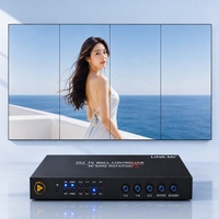 Pengontrol Video Wall 4K 2x2, 2 Input HDMI, 4 Output, Prosesor Dinding TV Vertikal Horizontal dengan Rotasi Gambar 90 180 270