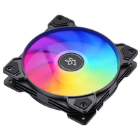 Ventilateur de refroidissement ARGB SNOWMAN XF120 personnalisé avec autocollant, en promotion, pour boîtier d'ordinateur, ventilateur PC noir avec dissipateur thermique en aluminium, prix bas, en stock