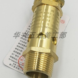 Válvula de Seguridad Fuyu DN15 20 Roscada, Totalmente de Cobre, para Compresor de Aire, con Resorte, 10 Bar, para Aceite y Gas - Product Image 1