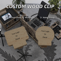 ODM/OEM 1 Conception personnalisable 15 mm d'épaisseur Clips magnétiques rectangulaires en bois CNC multifonctionnels imprimés pour le bureau, la maison, le mur