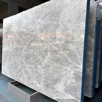 Vente d'usine Dougbuild Stone, dalle de marbre gris clair poli, design moderne, 40x40cm, décoration intérieure Guangdong, carrelage pour escaliers et sols