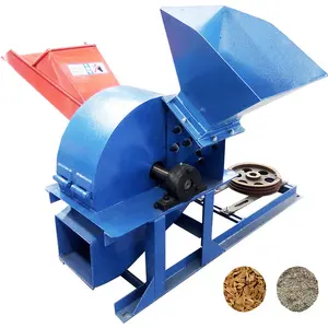 Large round wood pulverizer side feeding tree branch wood pulverizer machine 420 forestry cutting wood chipper hammer mill