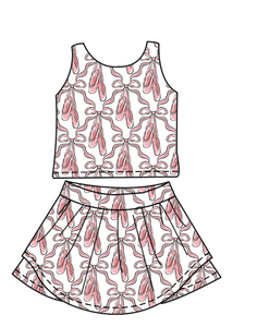 Conjuntos de Ropa Deportiva Casual con Estampado Personalizado, Zapatos de Ballet, Camiseta, Chaleco, Falda, Pantalones Cortos y Forro para Niñas - Product Image 2