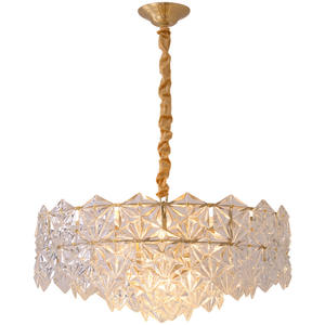 All-Copper Postmodern Crystal <b>Chandelier</b> <b>Light</b> Luxury Living Room Dining Room Creative <b>Bedroom</b> <b>Light</b> Minimalist Pendant Lighting - Product Image 4