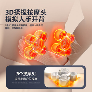 Almohada de masaje AUX con terapia de calor para la cintura y la espalda, cojín multifuncional automático para uso en el hogar y el coche - Product Image 5