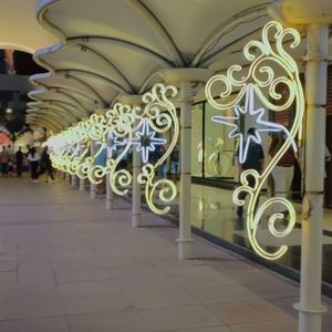 Tùy chỉnh 5 chân <span class=keywords><strong>6</strong></span> Chân 7 chân cực gắn 2D kỳ nghỉ dây đèn thương mại giáng sinh trang trí đường phố - Product Image 1