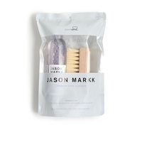 Pochette en plastique zip-lock transparente personnalisée avec fenêtre Sac d'emballage en éponge de maquillage pour soins de la peau avec brosse et salle de gym pour lotion