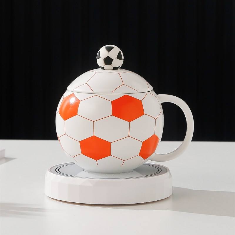 Boule orange-1 tasse 1 couvercle 1 cuillère 1 tampon thermostatique