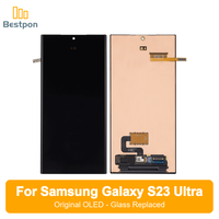 Remplacement pour l'écran OLED du Samsung Galaxy S23 Ultra 5G, assemblage d'écran original + verre remplaçable, qualité A