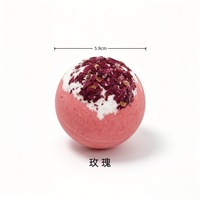 Boule de sel de bain 100g avec fleurs séchées, boule de bain moussant aux huiles essentielles, boule de sel marin pour bain de bulles