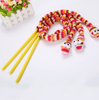 Jouet interactif pour chat Kinghon en forme de serpent en peluche, baguette de jeu en plastique pour chat