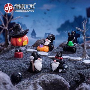 Miniatures en résine d'Halloween : citrouilles, gnomes, fantômes – Décorations artisanales d'intérieur D1812 - Product Image 4