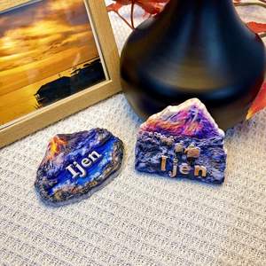 Personnalisé Indonésie Java Île Kawah Ijen <span class=keywords><strong>Volcan</strong></span> Paysage Série Décoratif Voyage Souvenir Aimant Réfrigérateur Aimant - Product Image 2