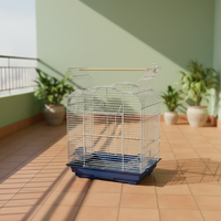 Cage à oiseaux en métal, design simple et robuste, écologique, revêtement poudré, facile à assembler, avec plateau en plastique – Vente en gros usine
