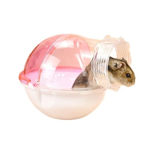 Bañera de plástico para hámster con tapa, fácil de limpiar, tazón de arena para baño de mascotas, para animales pequeños - Product Image 3