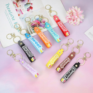 A Series of Fashionable Exquisite yet Durable Washable PVC Rubber Wristbands Keychains